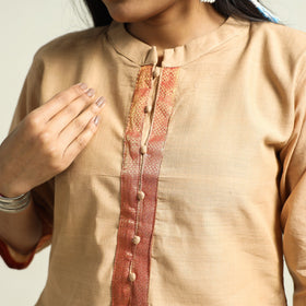 Beige - Buy Mangalagiri Handloom Cotton Kurta Online at iTokri.com