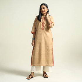 Beige - Buy Mangalagiri Handloom Cotton Kurta Online at iTokri.com