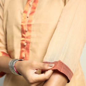 Beige - Buy Mangalagiri Handloom Cotton Kurta Online at iTokri.com