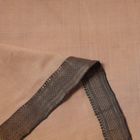 Beige Mangalagiri Handloom Cotton Zari Border Fabric 