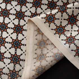 Mashru silk natural dyed fabric 02 - handcrafted