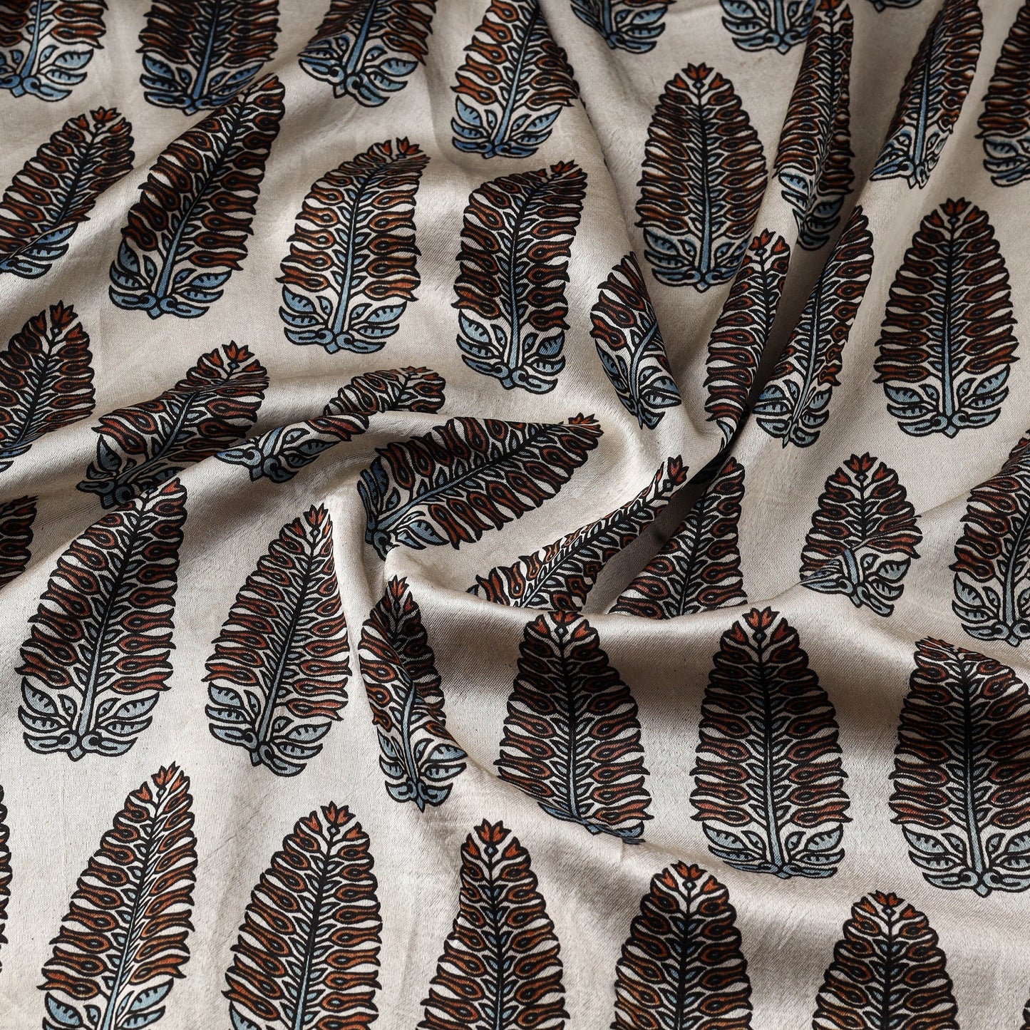 Mashru silk natural dyed fabric 19 - handcrafted