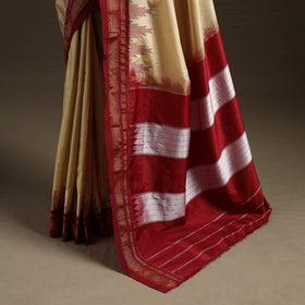 Mercerized cotton gadwal ilkal saree with temple zari