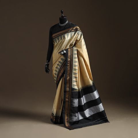 Mercerized cotton gadwal ilkal saree with temple zari