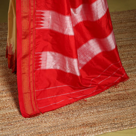 Beige - mercerized cotton ilkal saree with blouse 29