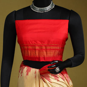 Beige - mercerized cotton ilkal saree with blouse 29