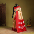 Beige - mercerized cotton ilkal saree with blouse 29