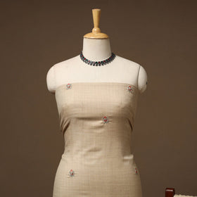 Merino wool hand embroidery 3pc unstitched dress material