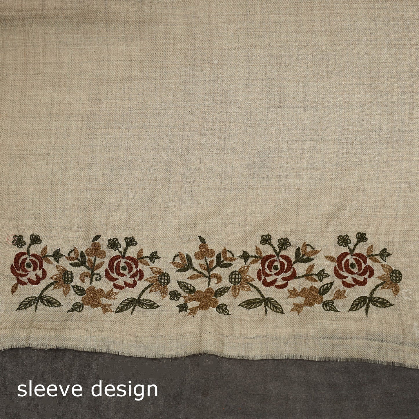 Merino wool hand embroidery 3pc unstitched dress material