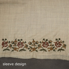 Merino wool hand embroidery 3pc unstitched dress material