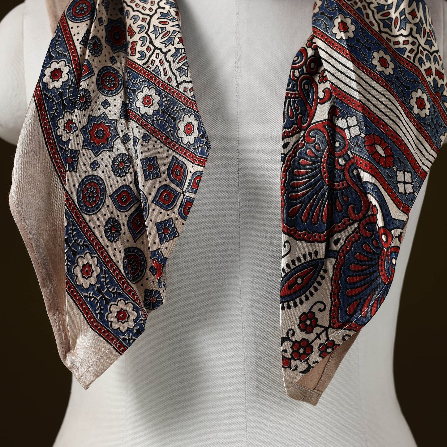 Modal silk pendant necklace scarf 25 - handcrafted