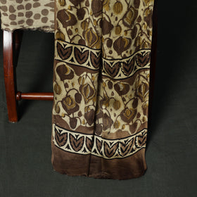Modal silk hand block bagru print 3pc unstitched dress