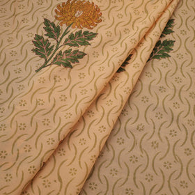 Mughal butta hand cotton sanganeri fabric 01 - handcrafted