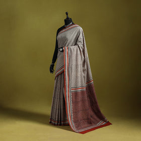 Mul cotton hand bagru saree 06 - handcrafted