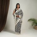 Beige - mul cotton saree 04 - handcrafted