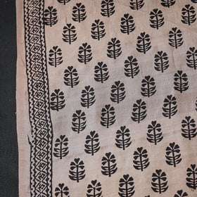  Beige Mulberry Silk Bagh Print Fabric