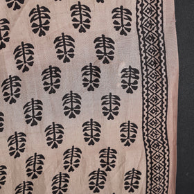  Beige Mulberry Silk Bagh Print Fabric