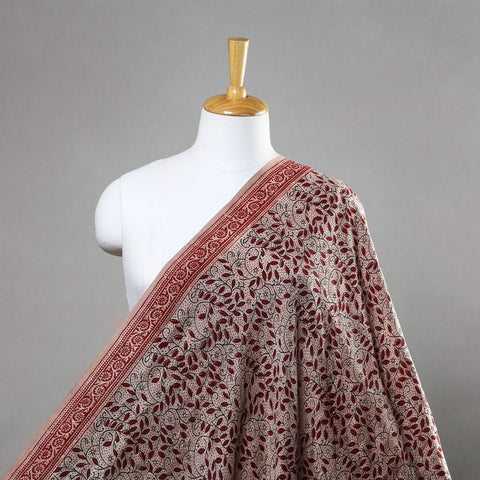 Buy Mulberry Silk Bagh Print Beige Fabric