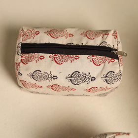 Beige Multipurpose Handmade Toiletry Bags (Set of 3)