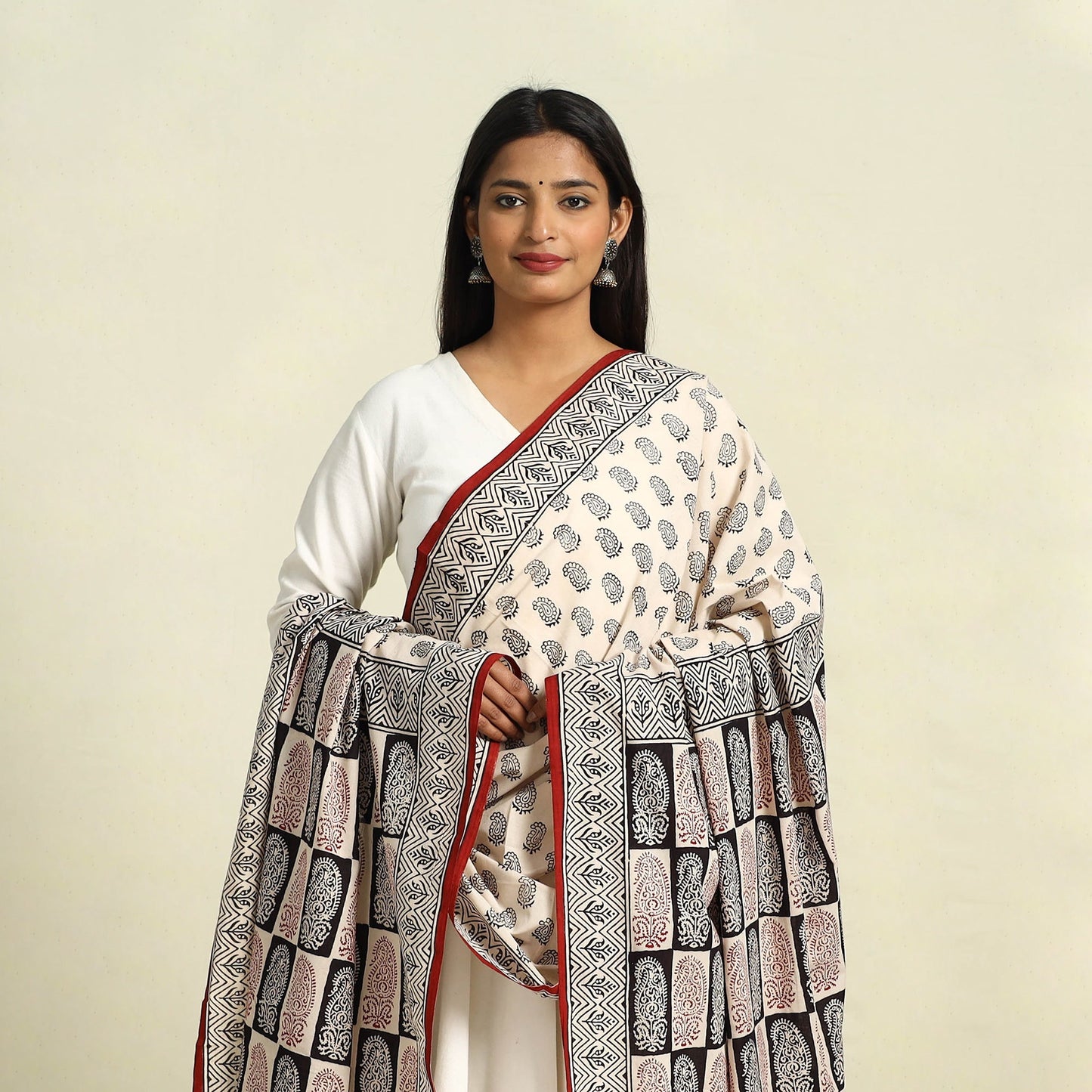 Buy Natural Dye Mul Cotton Bagh Print Dupatta