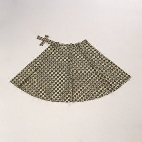 Beige - cotton wrap around skirt 43 - handcrafted