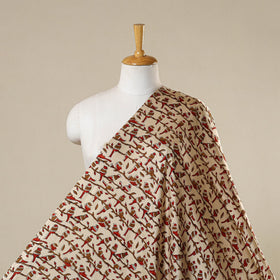 Beige - natural dyed bagru modal silk fabric 07