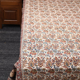 Block Print Cotton Double Pedana Kalamkari Bed Sheet