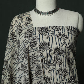 Natural dyed block print cotton pedana kalamkari 2pc