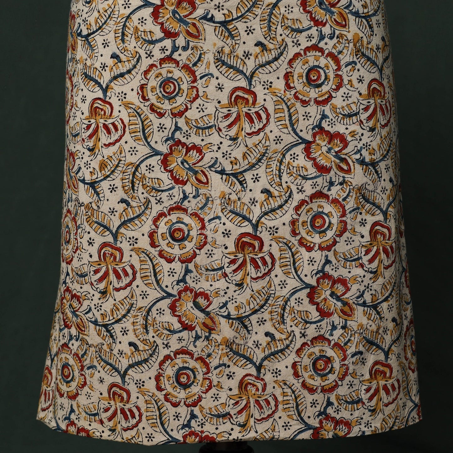 Natural dyed block print cotton pedana kalamkari 2pc