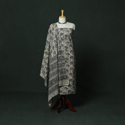 Natural dyed block print cotton pedana kalamkari 2pc