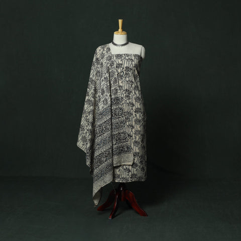 Natural dyed block print cotton pedana kalamkari 2pc