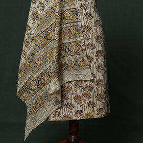 Natural dyed block print cotton pedana kalamkari 2pc