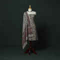 Natural dyed block print cotton pedana kalamkari 2pc
