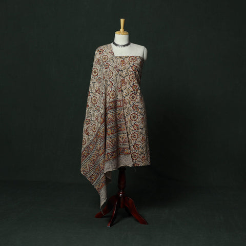 Natural dyed block print cotton pedana kalamkari 2pc