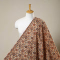 Beige - natural dyed cotton pedana kalamkari fabric 14