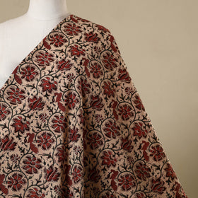 Beige - natural dyed cotton pedana kalamkari fabric 18