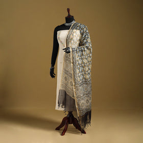 Beige - natural dyed kota doria cotton dupatta 10