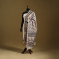 Beige - natural dyed printed chanderi silk bagh dupatta 36