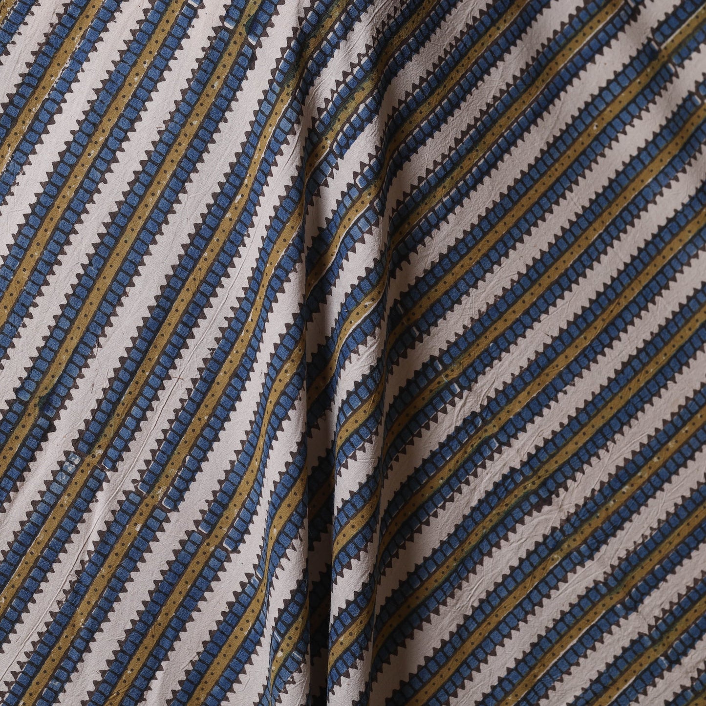 Beige - natural dyed cotton fabric 04 - handcrafted