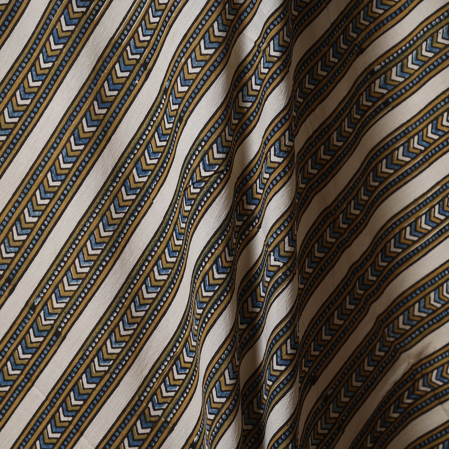 Beige - natural dyed cotton fabric 38 - handcrafted