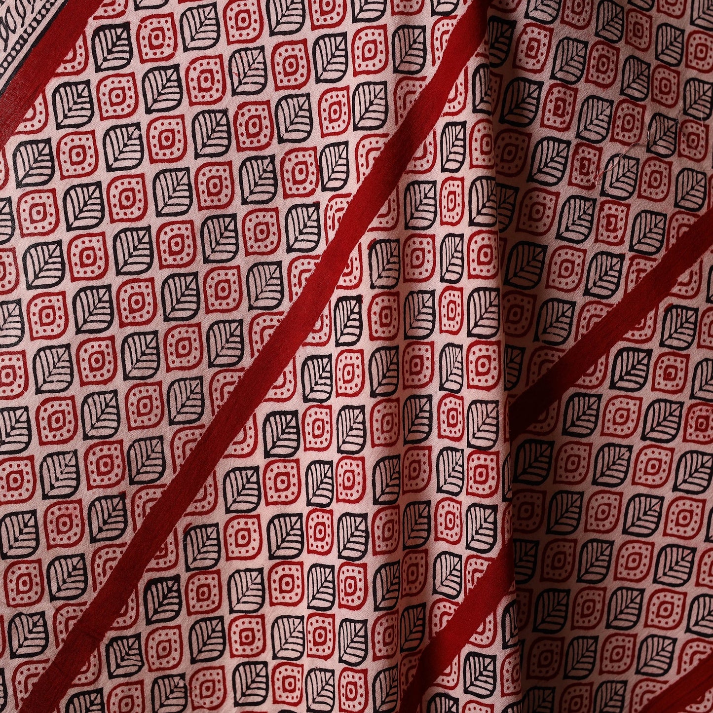 Beige - natural dyed cotton bagh fabric 20 - handcrafted