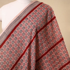 Beige - natural dyed cotton bagh fabric 20 - handcrafted