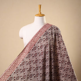 Beige - natural dyed cotton bagh fabric 23 - handcrafted