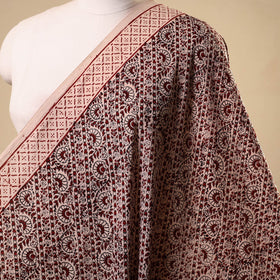 Beige - natural dyed cotton bagh fabric 38 - handcrafted