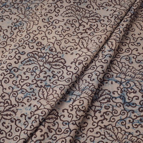 Beige Natural Dyed Cotton Bindaas Block Print Fabric