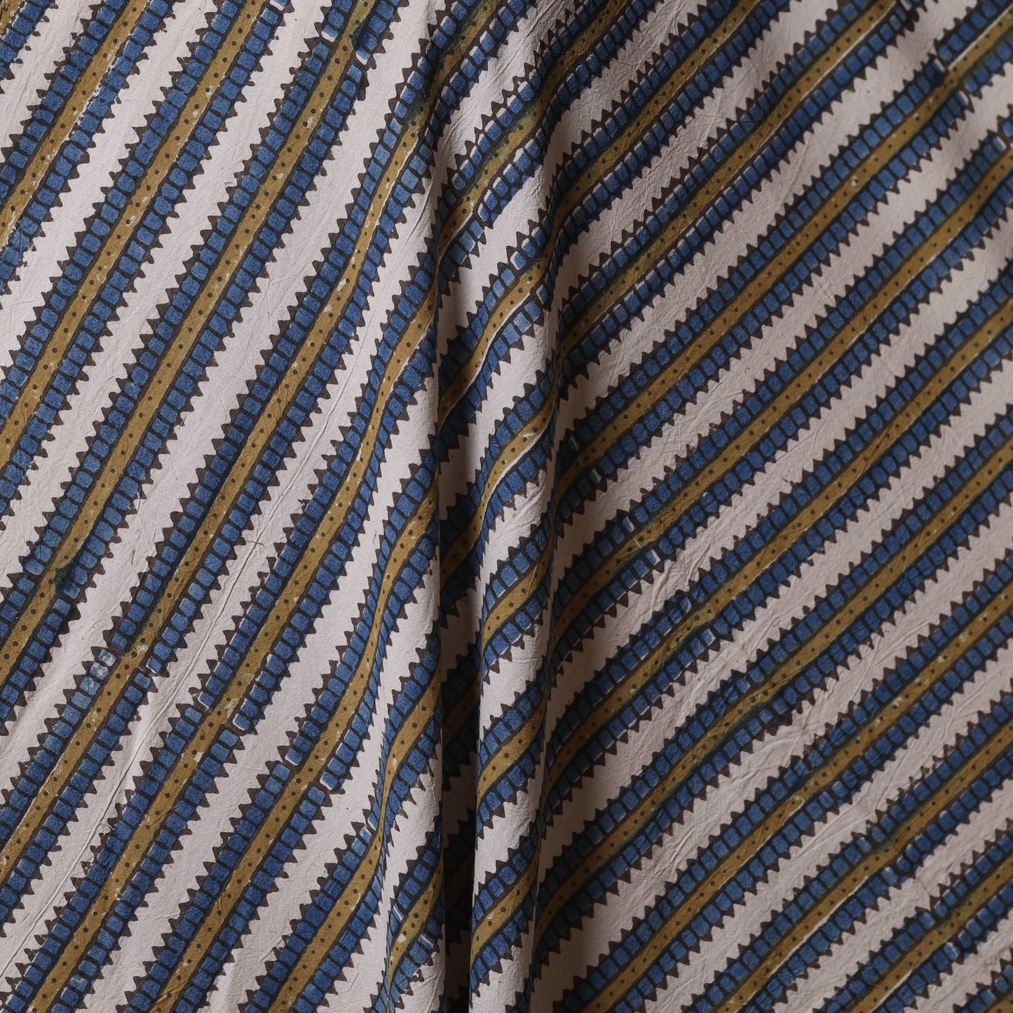 Beige - natural dyed cotton fabric 04 - handcrafted