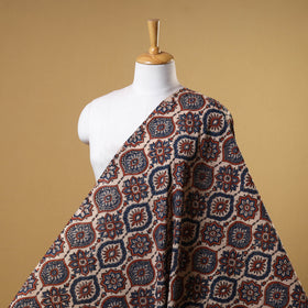 Beige - natural dyed cotton fabric 09 - handcrafted