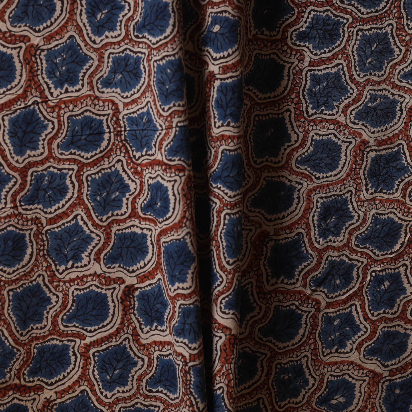 Beige - natural dyed cotton fabric 44 - handcrafted