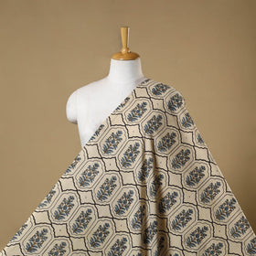 Beige - natural dyed cotton hand fabric 06 - handcrafted