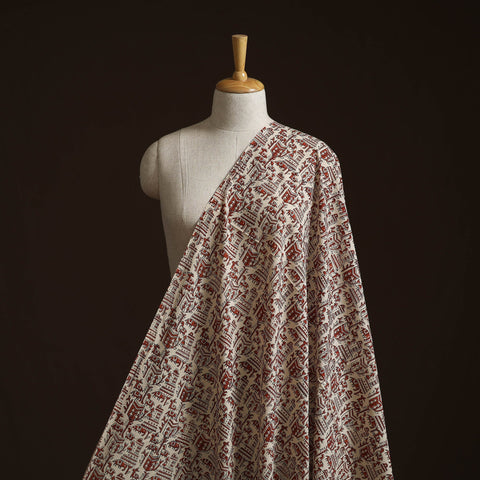 Natural dyed cotton hand block bagru print fabric 05